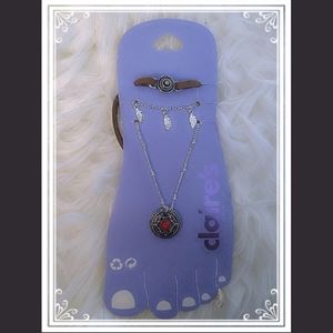 🌼CLAIRE'S 3 LAYER BOHO ANKLET